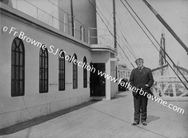 MR PARR OUTSIDE GYMNASIUM OF THE TITANIC